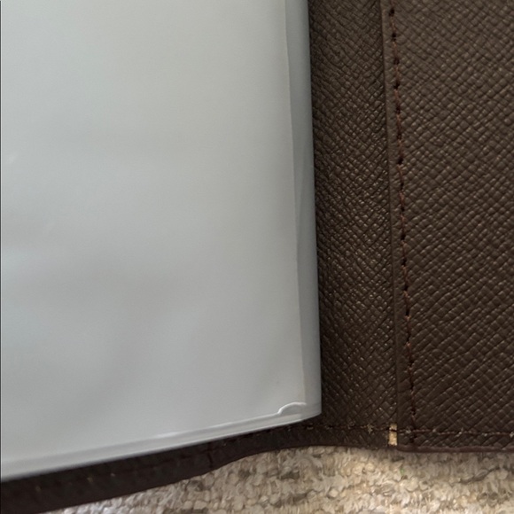 *Fashion Beige Monogram Card Holder with Red and Green Accent - Picture 7 of 11